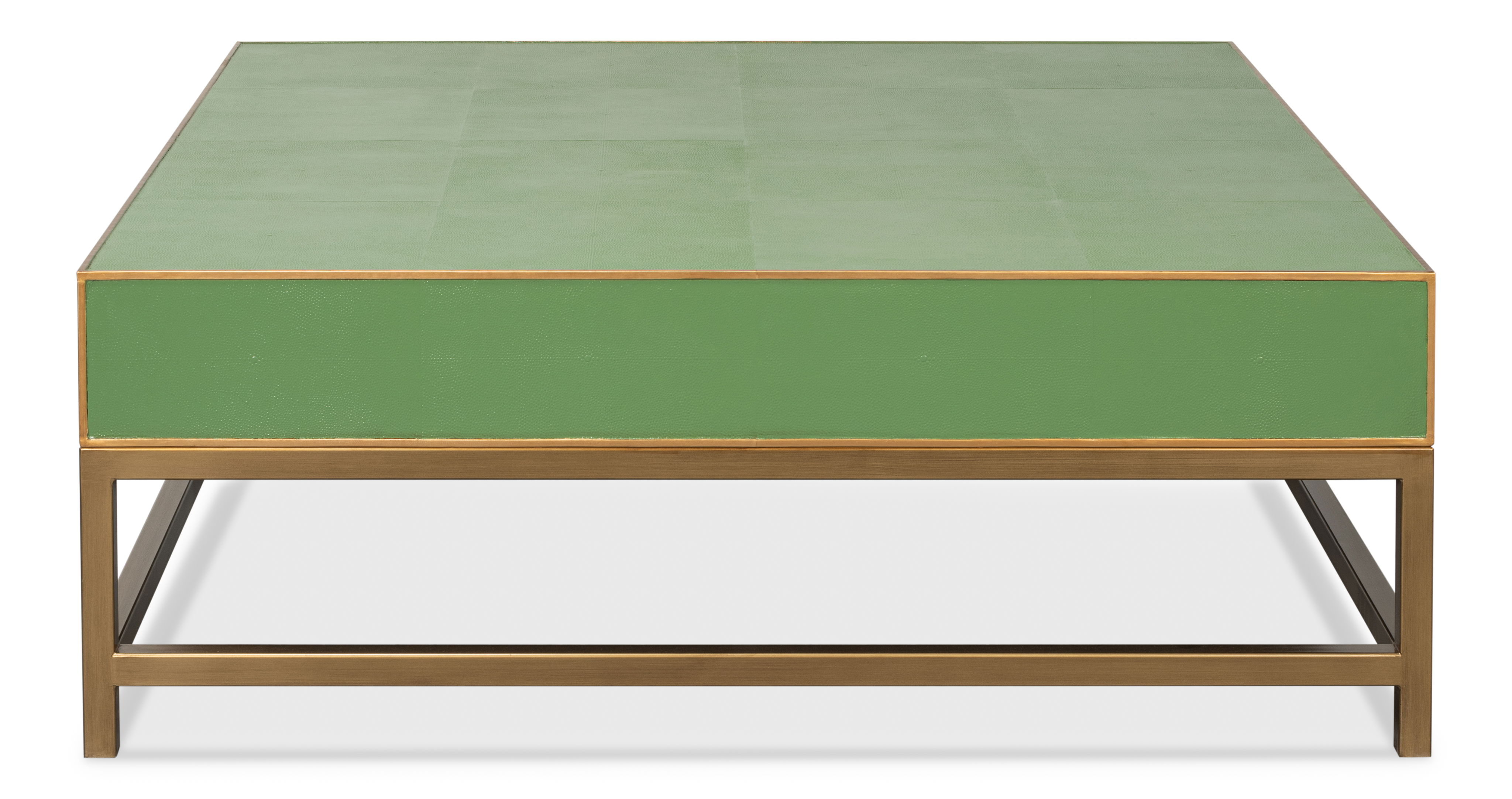 Gideon Shagreen Sq.Coffee Tbl,Watercress, Coffee Table by Sarreid, 48" length x 48" width x 17" height View 3