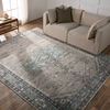 Santita Hand Knotted Wool Area Rug in Gray/Blue thumbnail 4