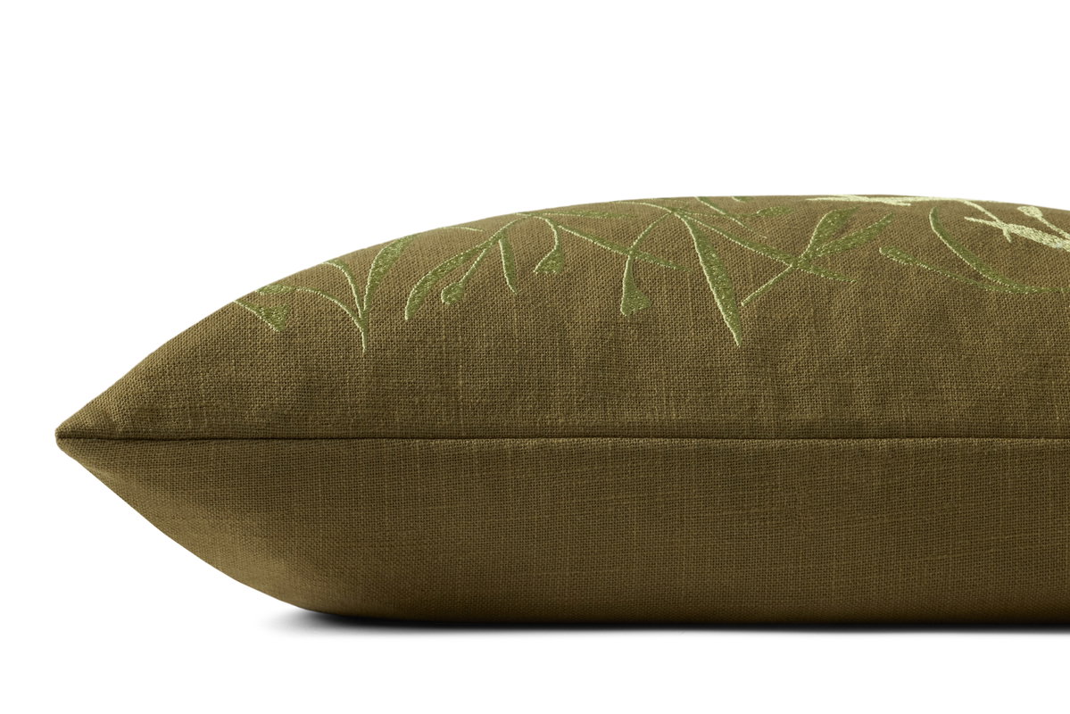 Brigette Romanek x Loloi Olive Pillow, Decorative Pillow, 13" length x 21" width View 3