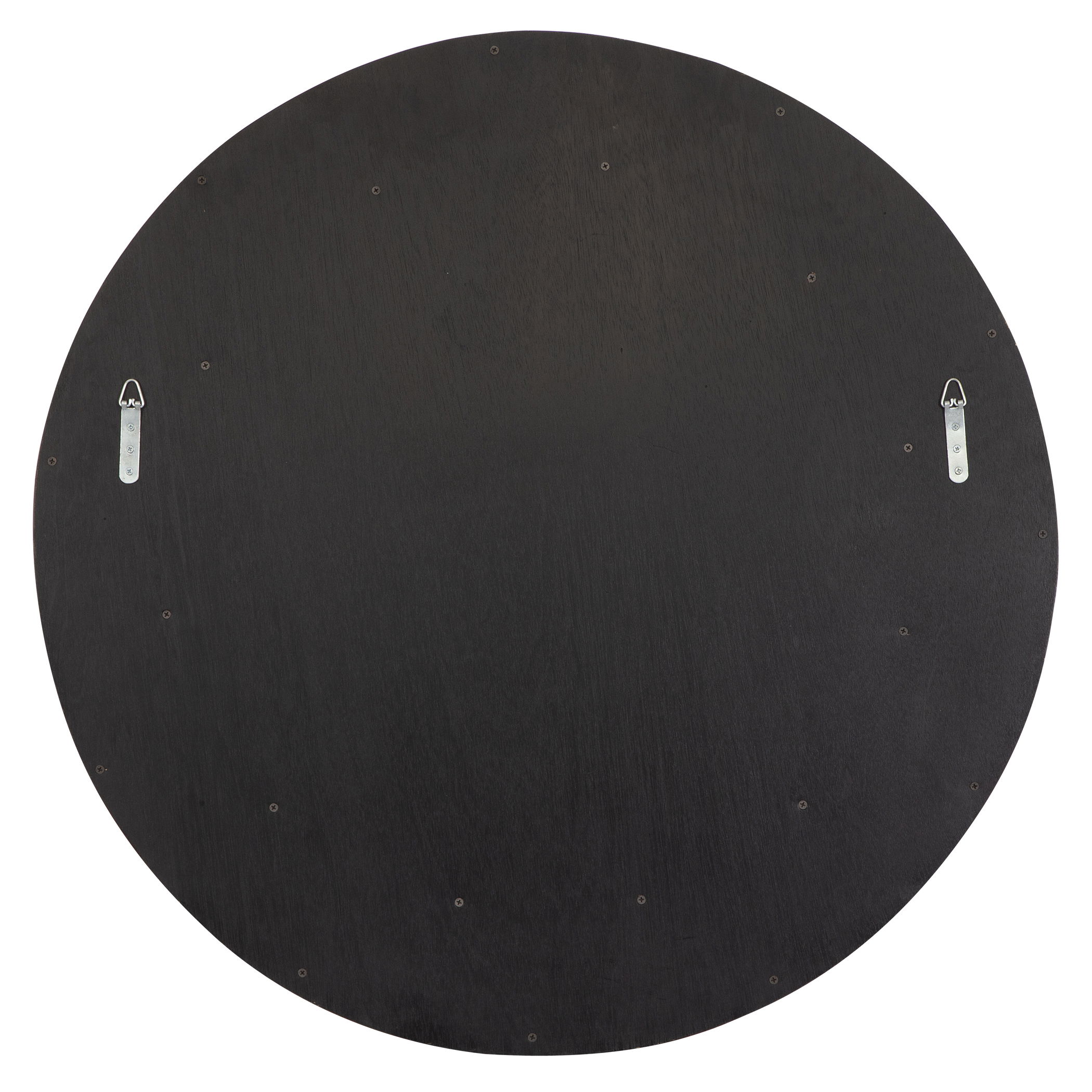 Dutton Dark Walnut Round Mirror large image 