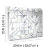 Refraction Blue & Grey Peel & Stick Wallpaper, by York Wall, 20' length x 1'8.5" width x 0.02" depth thumbnail 8