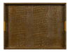 Norton Leather Tray,Croco Leather,Ant Gr, Decor by Sarreid, 24" length x 18" width x 2.5" height thumbnail 11