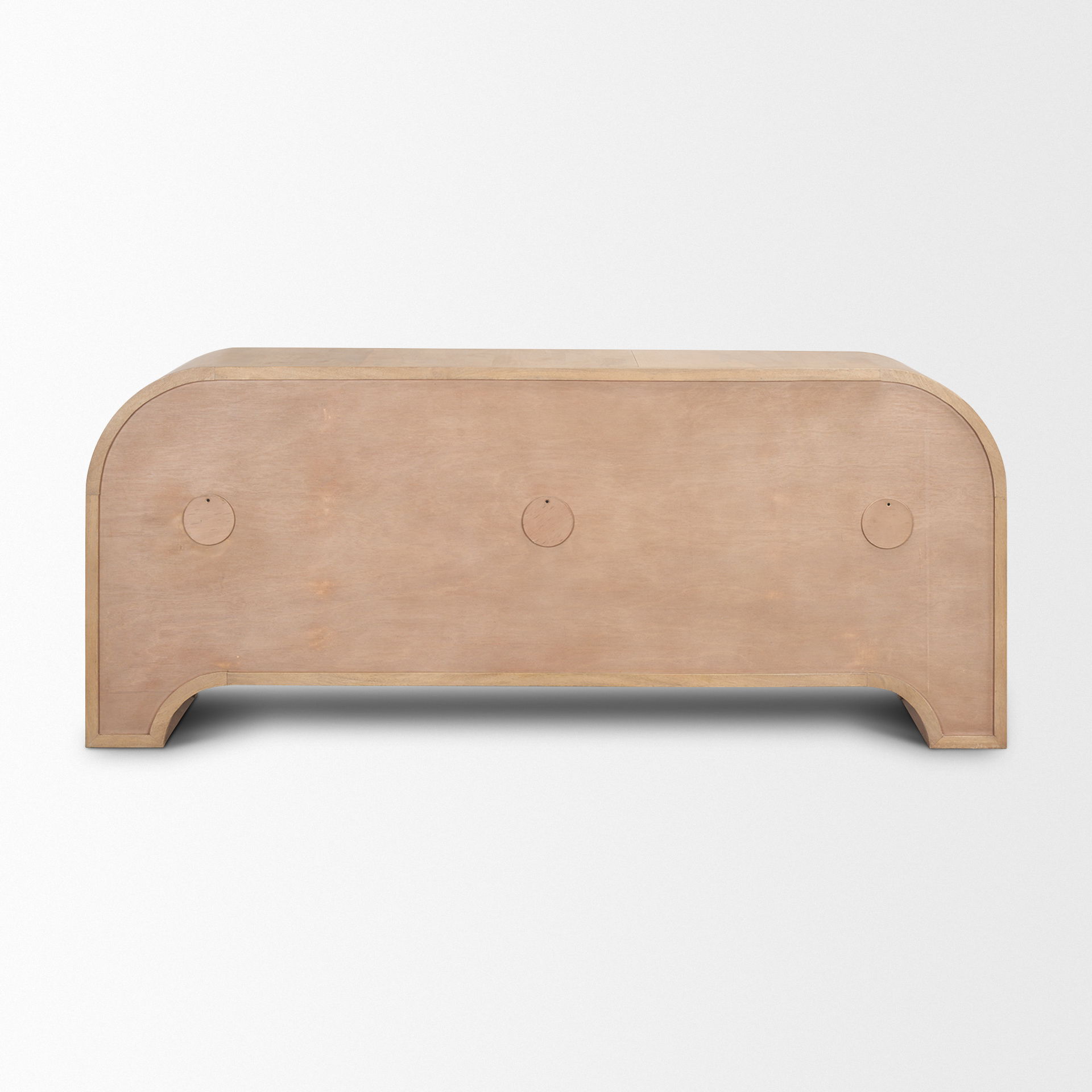 Sorina Reverse Fluted Light Brown Wood Sideboard, Sideboards & Buffet by Mercana, 72" length x 16" width x 30" height View 6