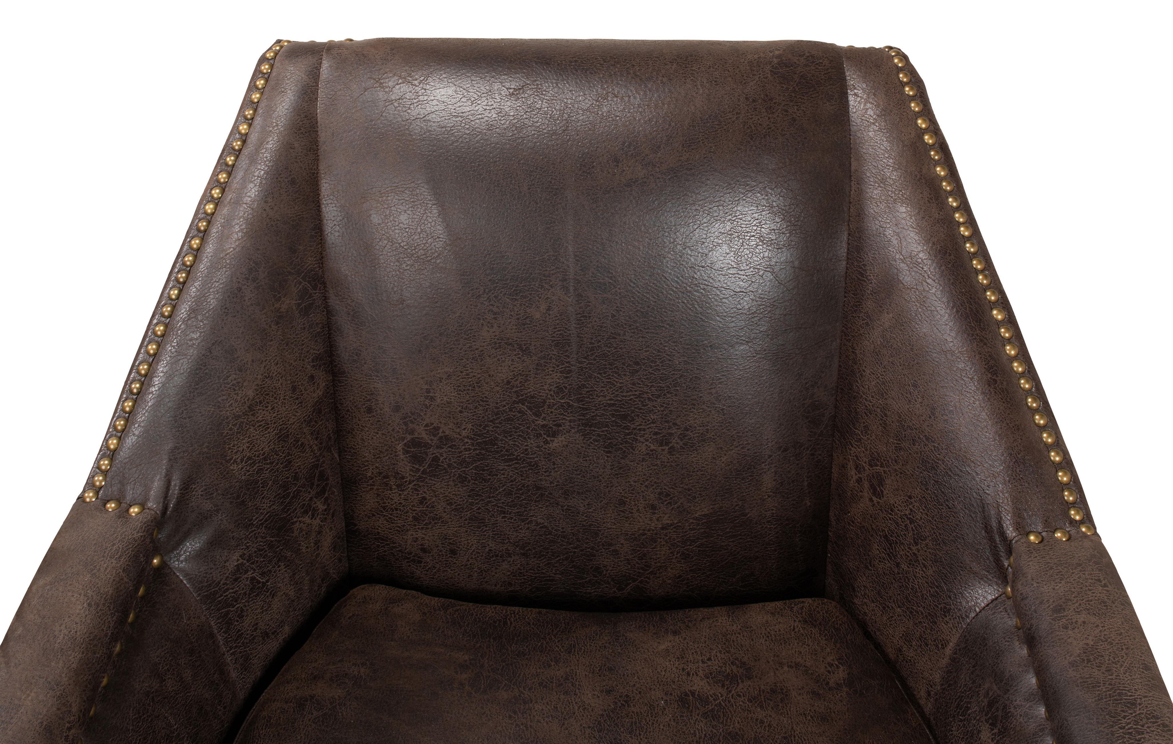Granville Leather Chair, Seating by Sarreid, 28" length x 28" width x 32" height View 4