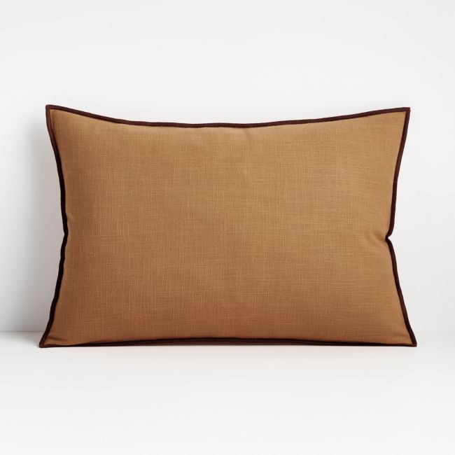 Online Designer Bedroom Ori Amber 22"x15" Pillow with Feather-Down Insert