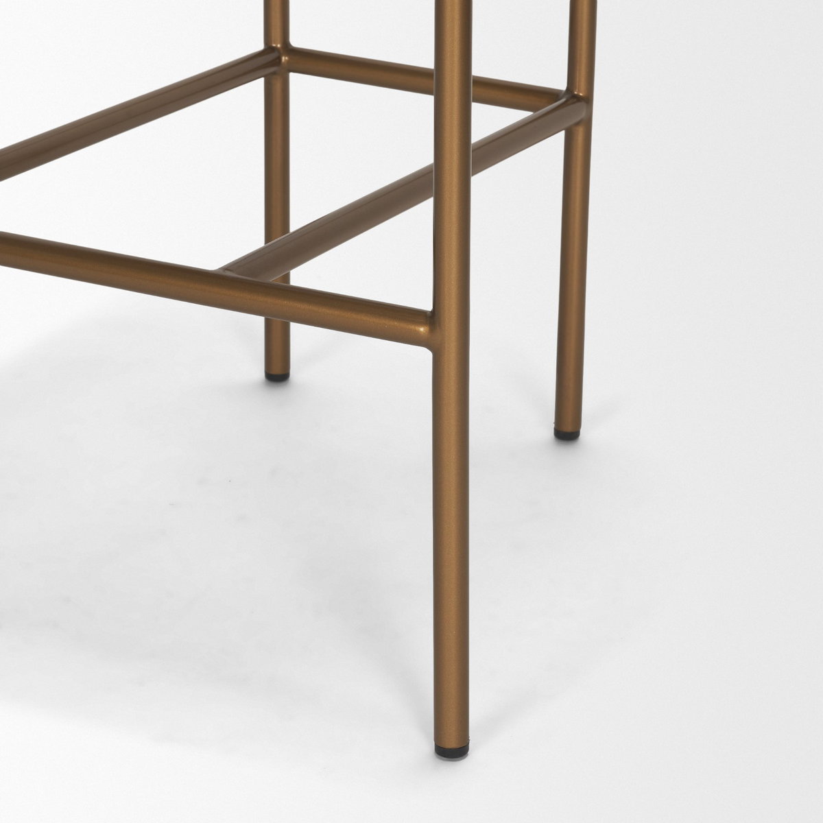 Parker Backless 36.5in Seat Counter Stool | Cream Fabric with Gold Metal, Counter & Bar Stool by Mercana, 21.25" length x 21.5" width x 36.5" height View 13