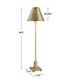 Pilot Brass Buffet Lamp, by Uttermost, 10" width x 36.5" height x 10" depth thumbnail 3