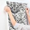 Avian Fountain Toile Black Wallpaper, by York Wall, 27' length x 2'3" width x 0.02" depth thumbnail 6