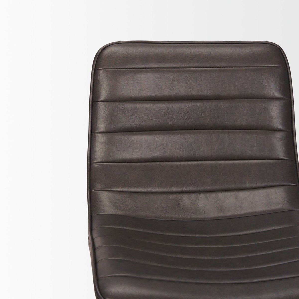 Meritt 37'H Black Faux-Leather Seat with Black Metal Frame Stool, Counter & Bar Stool by Mercana, 17.72" length x 21.65" width x 37.8" height View 8