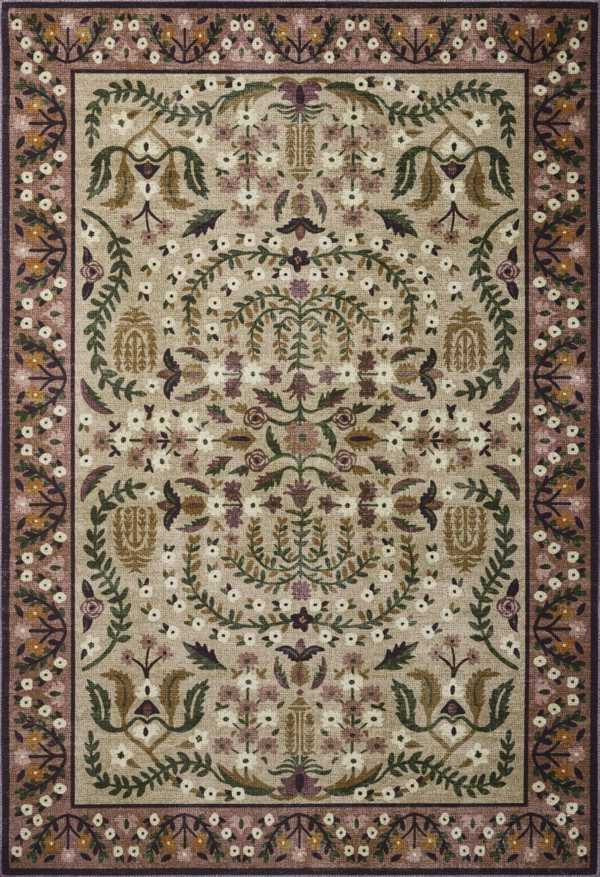 Rifle Paper Co. x Loloi Canopy Rug, 1'6" length x 1'6" width View 1
