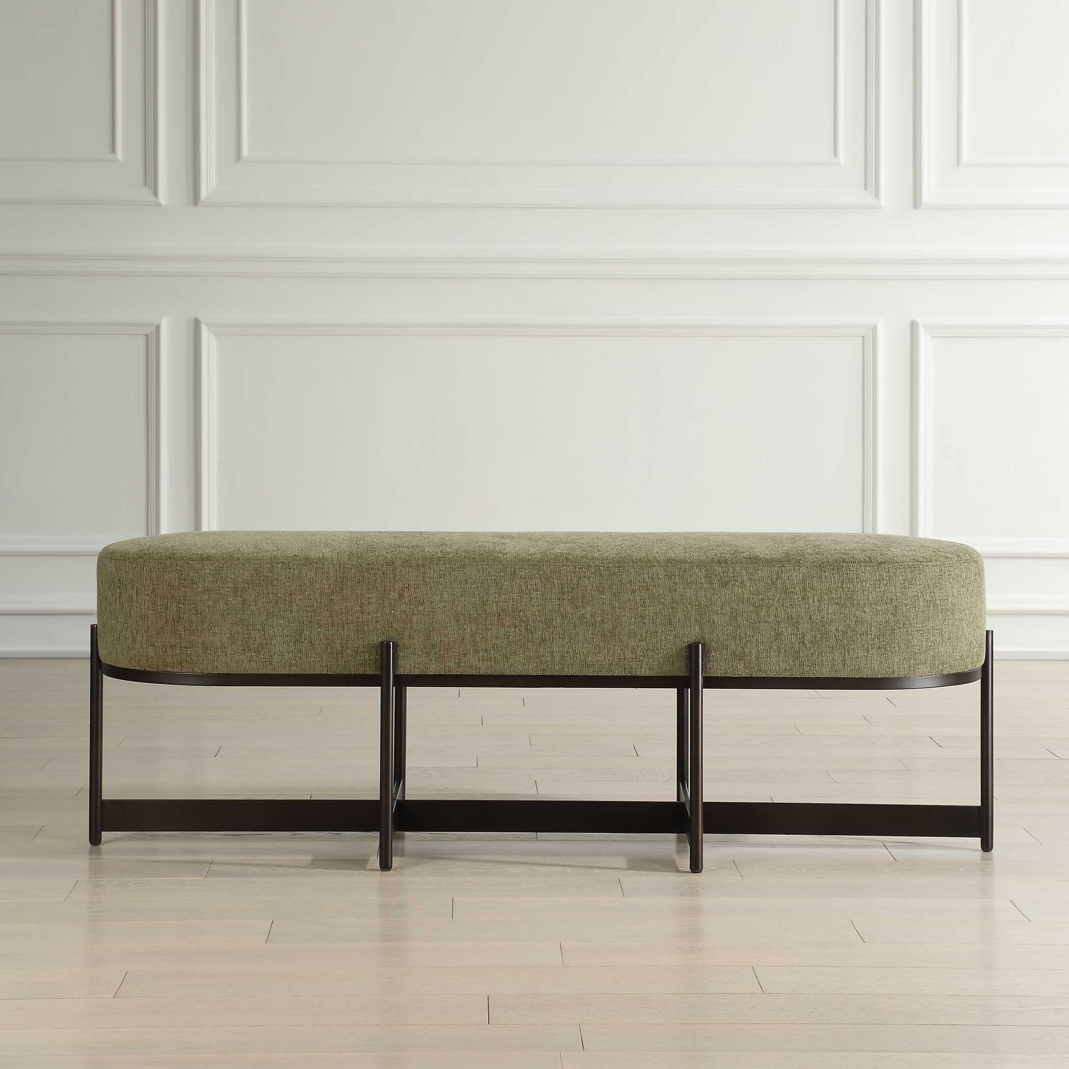 Merino Moss Fabric Bench large image 