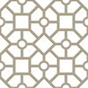 Hedgerow Trellis Taupe & Gold Peel & Stick Wallpaper, by York Wall, 20' length x 1'8.5" width x 0.02" depth thumbnail 1