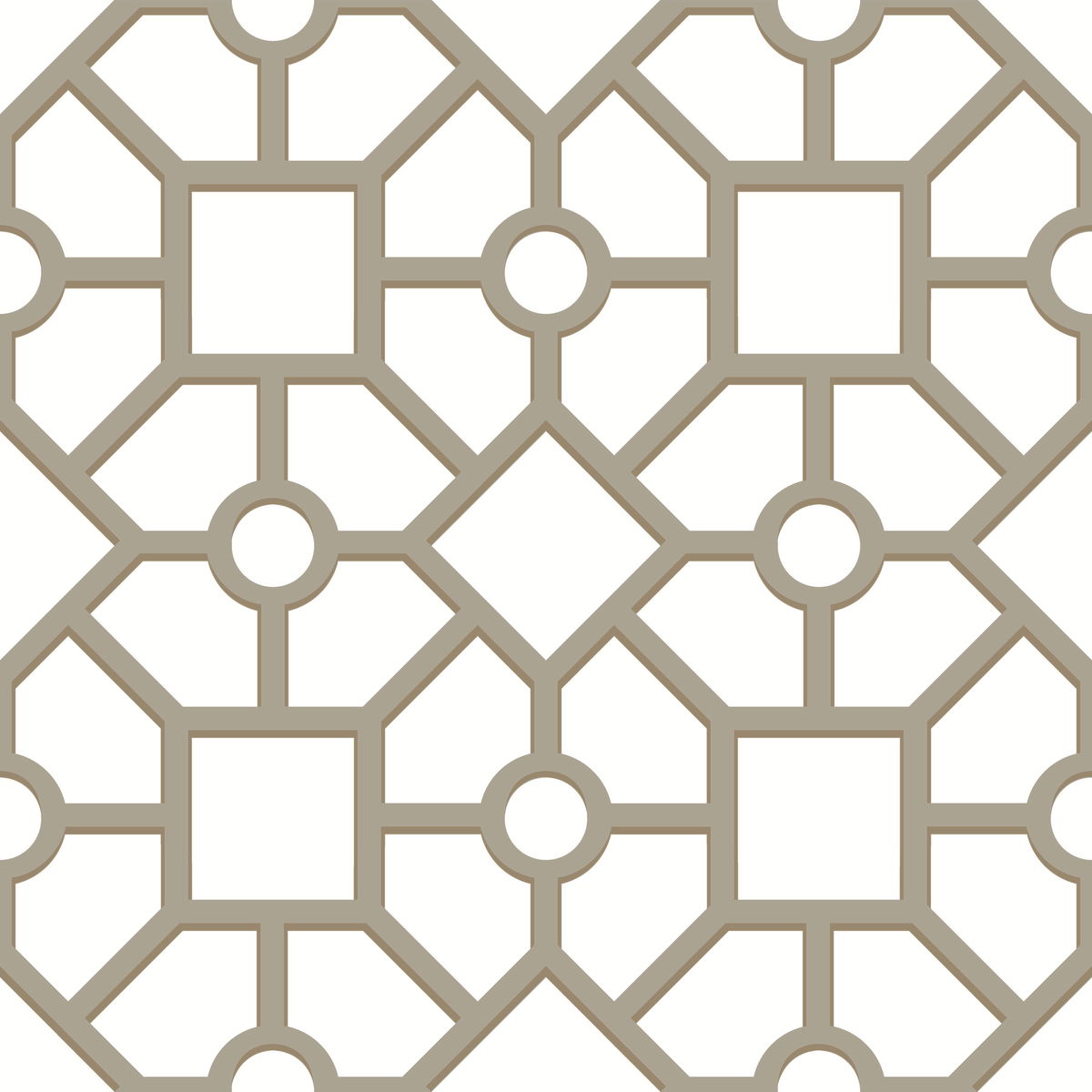 Hedgerow Trellis Taupe & Gold Peel & Stick Wallpaper, by York Wall, 20' length x 1'8.5" width x 0.02" depth