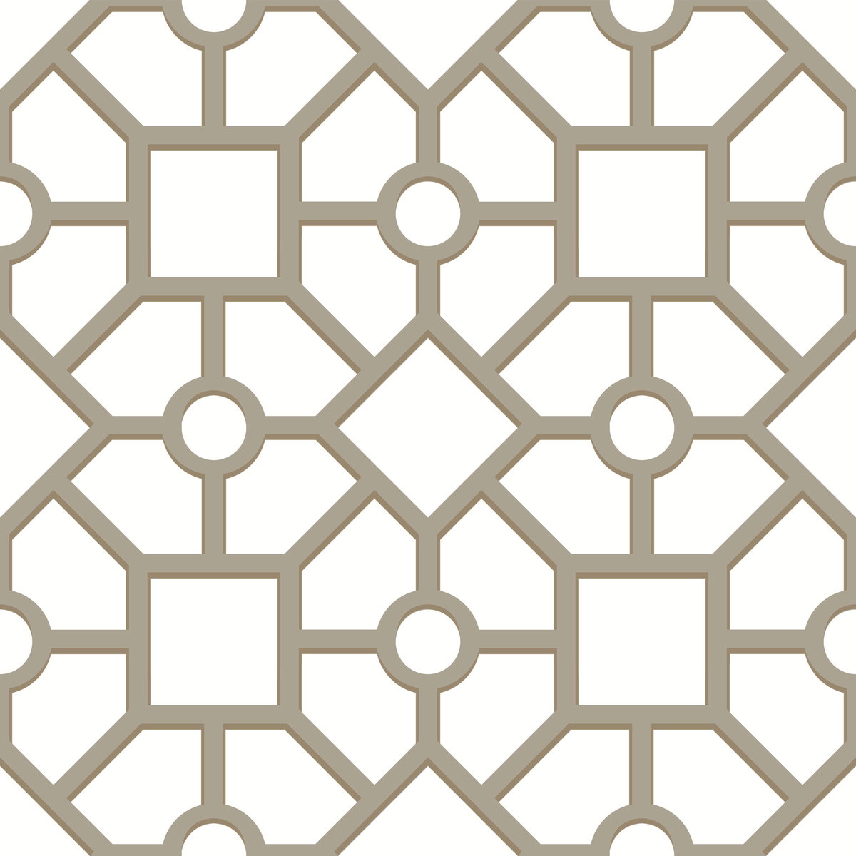 Hedgerow Trellis Taupe & Gold Peel & Stick Wallpaper, by York Wall, 20' length x 1'8.5" width x 0.02" depth
