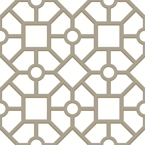 Hedgerow Trellis Taupe & Gold Peel & Stick Wallpaper