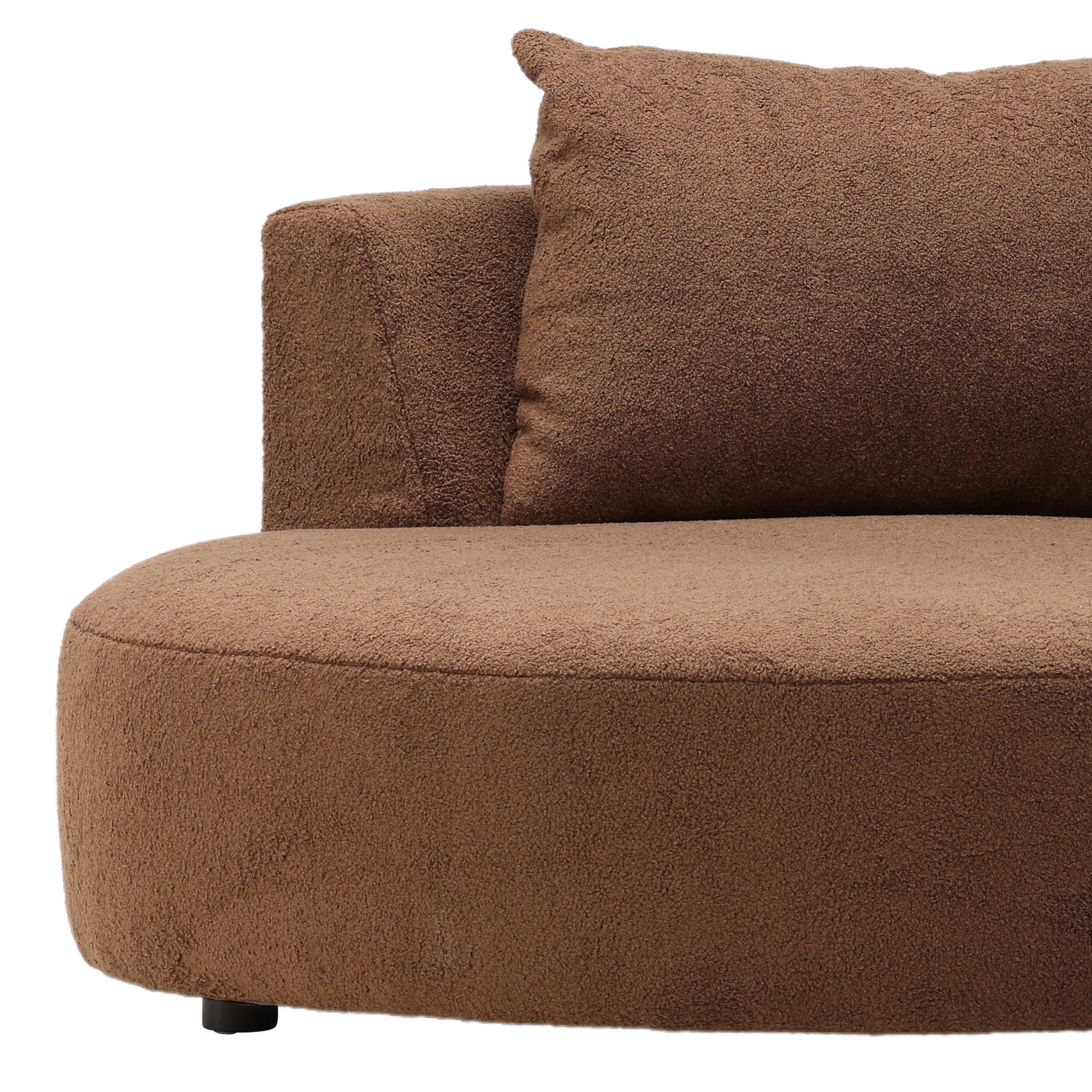 Sonia Chaise Sectional Brown large image 