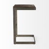 Kiran Backless 30in Seat Bar Stool | Brown Wood with Antique Nickel, Counter & Bar Stool by Mercana, 17" length x 17" width x 30" height thumbnail 4