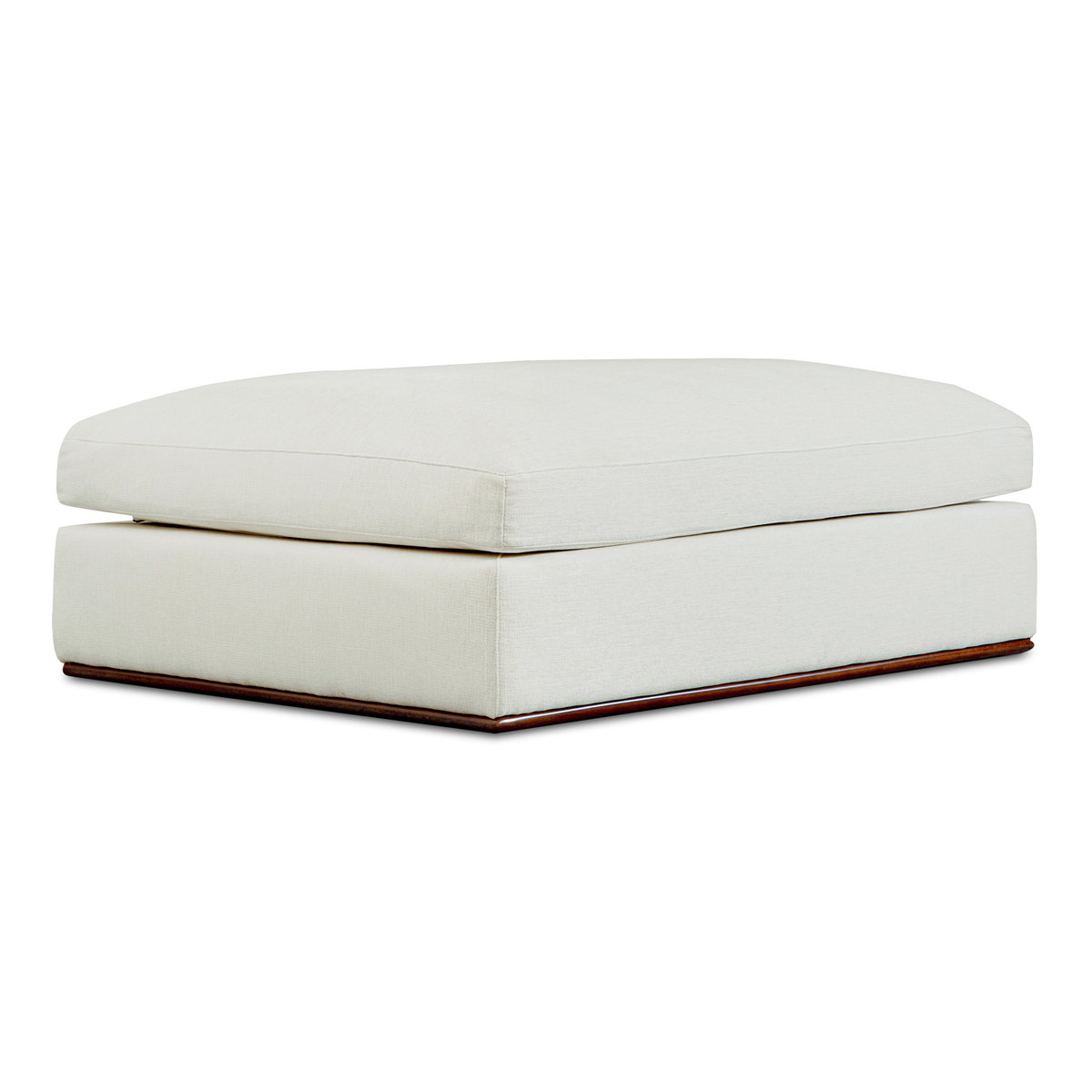 Rue Ottoman Off White, by Moe's Home, 47.6" width x 15.5" height x 40.8" depth View 2