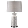 Kansa Distressed White Table Lamp thumbnail 0