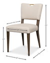 Landon Side Chair, by Sarreid, 2' length x 1'6" width x 2'9" height thumbnail 13