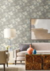 Midnight Blooms Light Blue & Grey Peel & Stick Wallpaper thumbnail 1