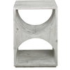 Hans White Side Table, Side & End Table by Uttermost, 18" width x 25" height x 18" depth thumbnail 4