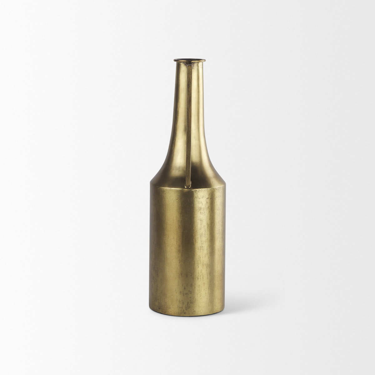 Aubrey Medium 18.0H Gold Iron Jug Vase, Decorative Jar by Mercana, 5.5" length x 5.5" width x 18" height View 7