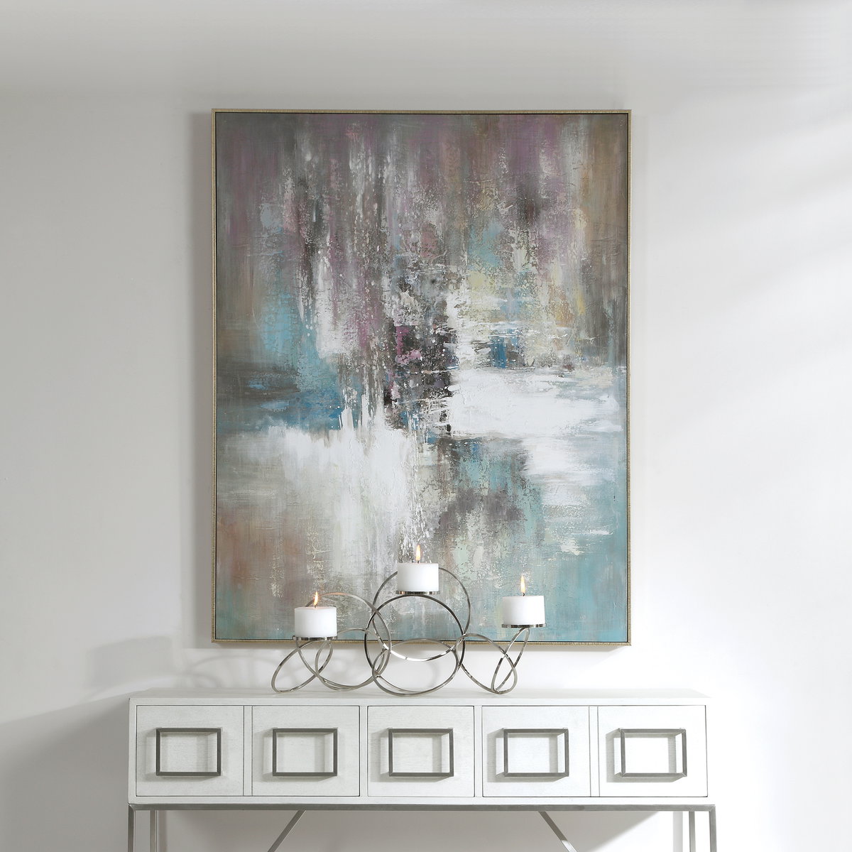 Elevation Abstract Art, by Uttermost, 41.87" width x 54.75" height x 2.25" depth View 2