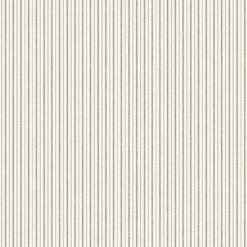 French Ticking Charcoal & Black Wallpaper