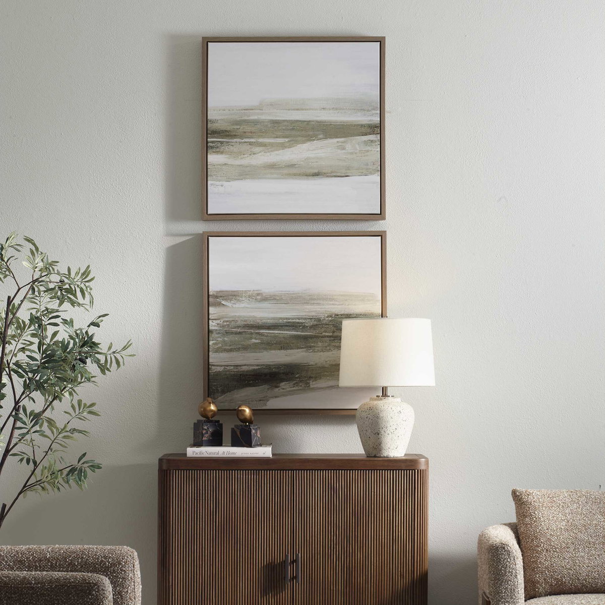 All Of A Sudden Framed Canvases Set/2, Painting by Uttermost, 25.5" width x 25.5" height x 2" depth View 2