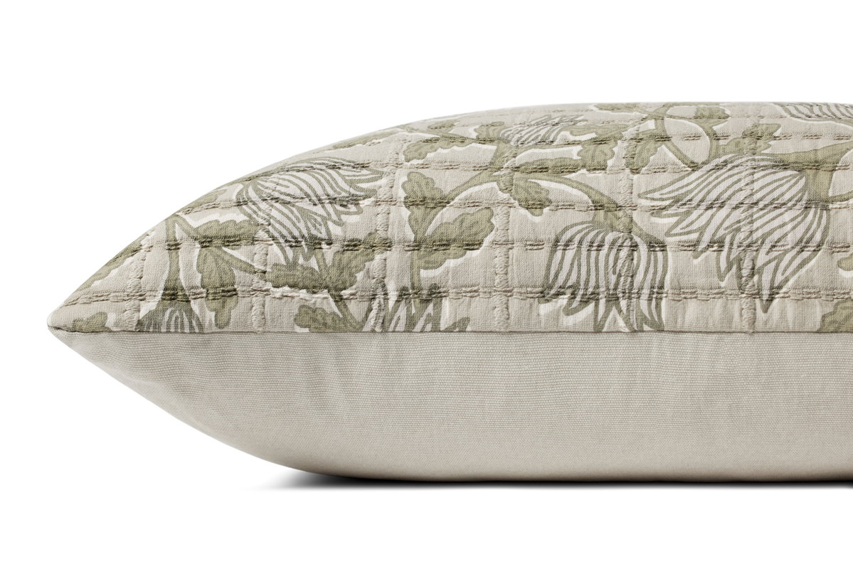 Jean Stoffer x Loloi Natural Pillow, Decorative Pillow, 16" length x 26" width View 2