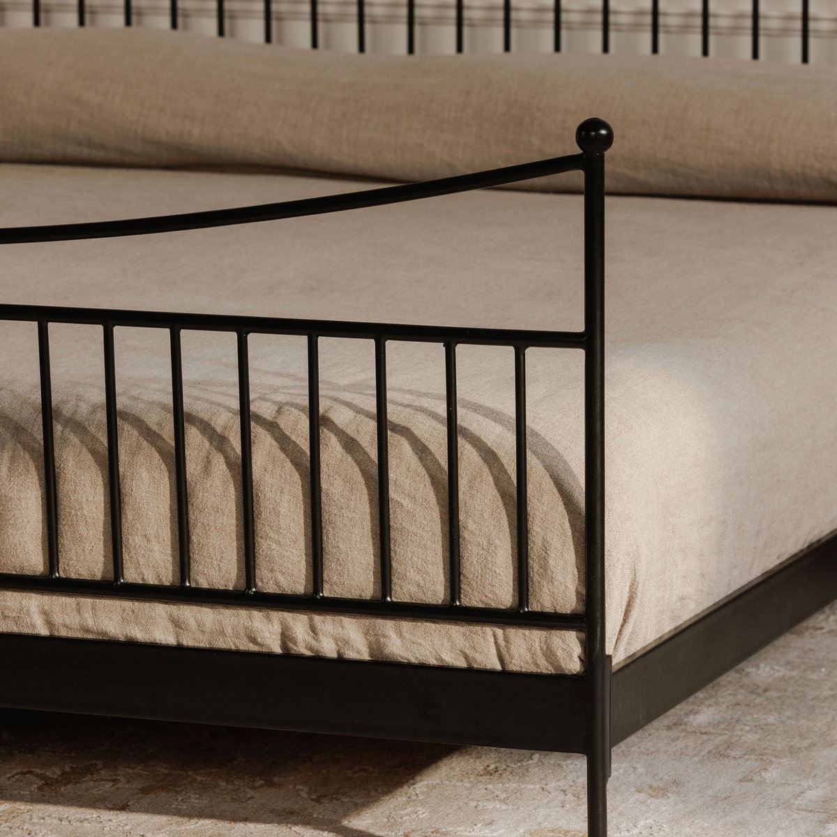 Monet King Bed Black, by Moe's Home, 78.5" width x 42" height x 83.35" depth View 7