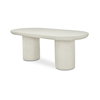 Rocca Dining Table Cream, by Moe's Home, 82.68" width x 30.12" height x 39.37" depth thumbnail 2