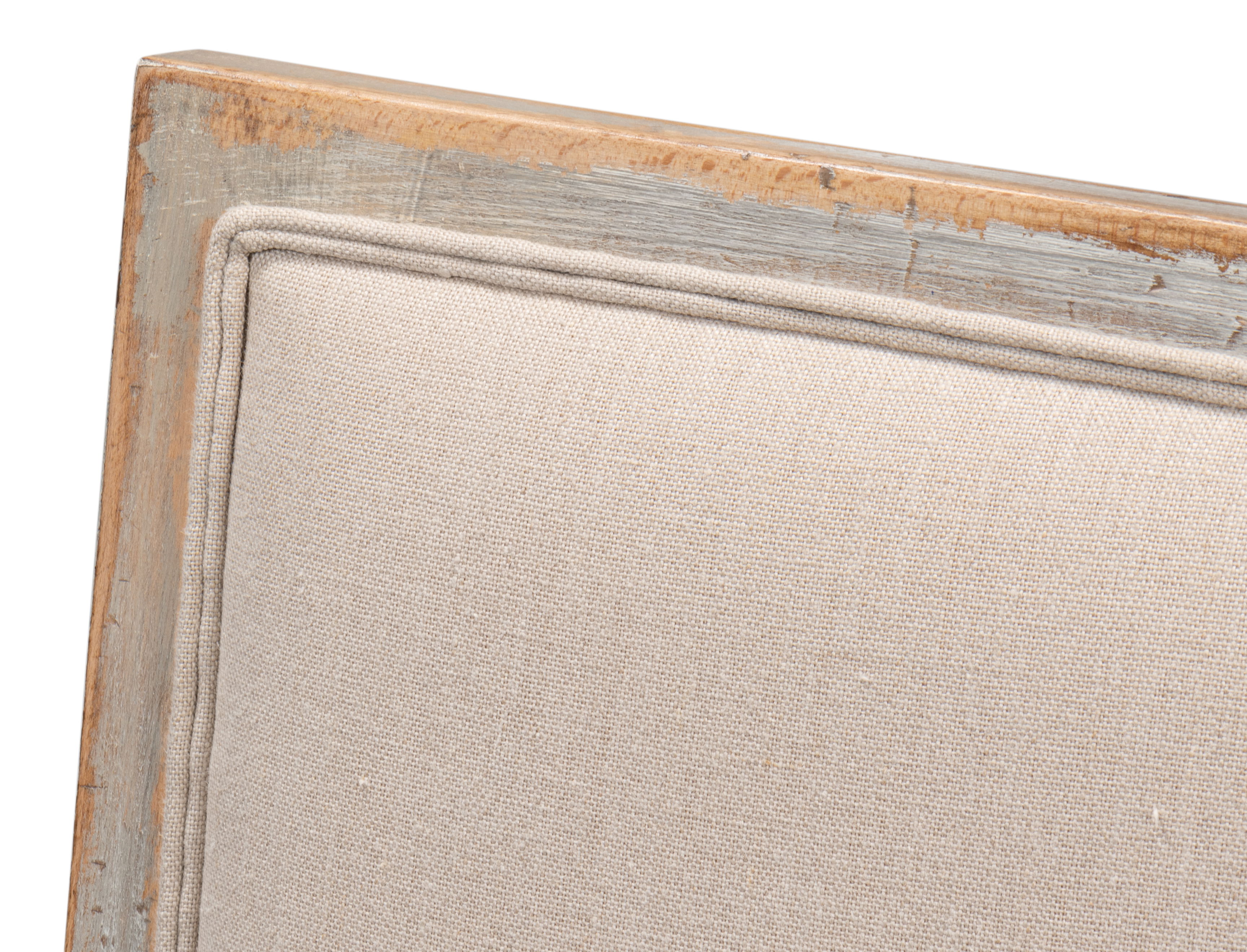 Square Back Side Chair,Grey Oak,Flax, Dining Chair by Sarreid, 20" length x 20" width x 40" height View 6