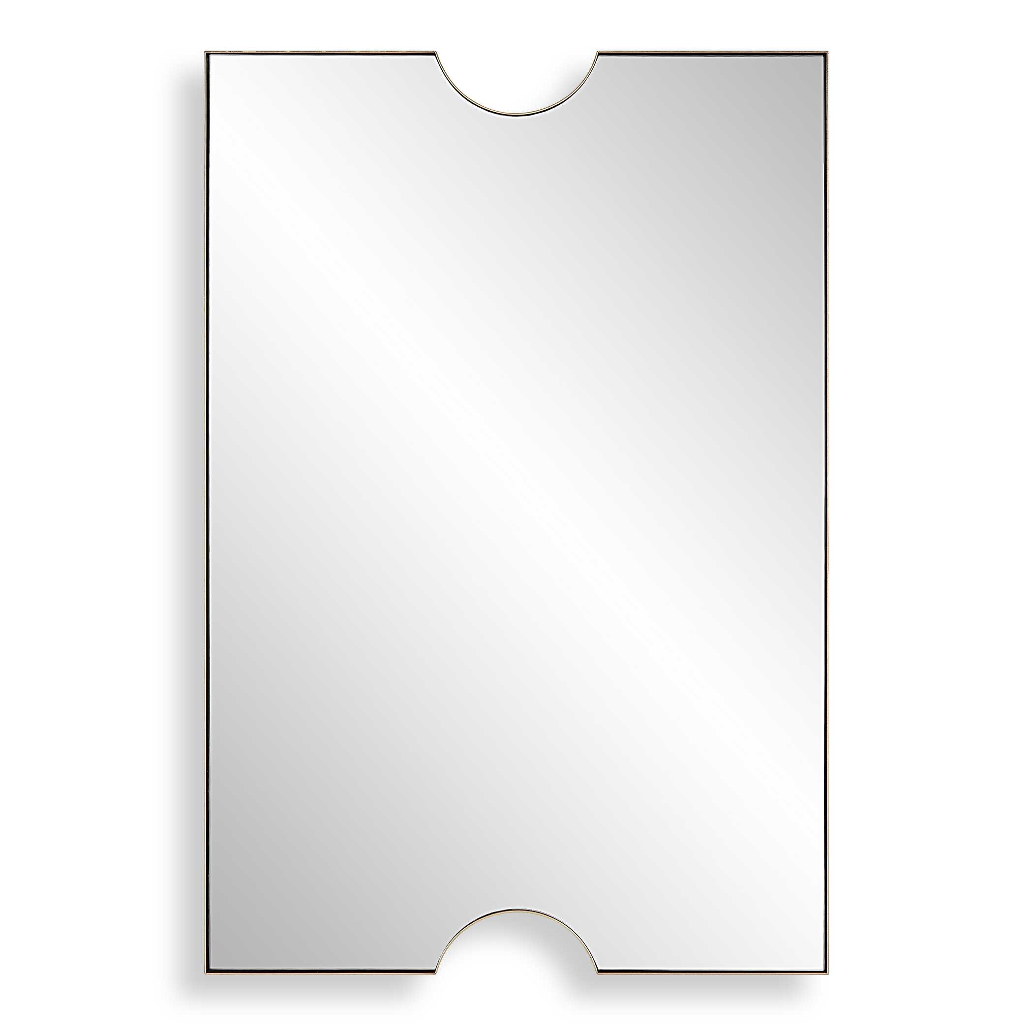 Ticket Gold Vanity Mirror, by Uttermost, 23.75" width x 35.5" height x 1.12" depth View 1