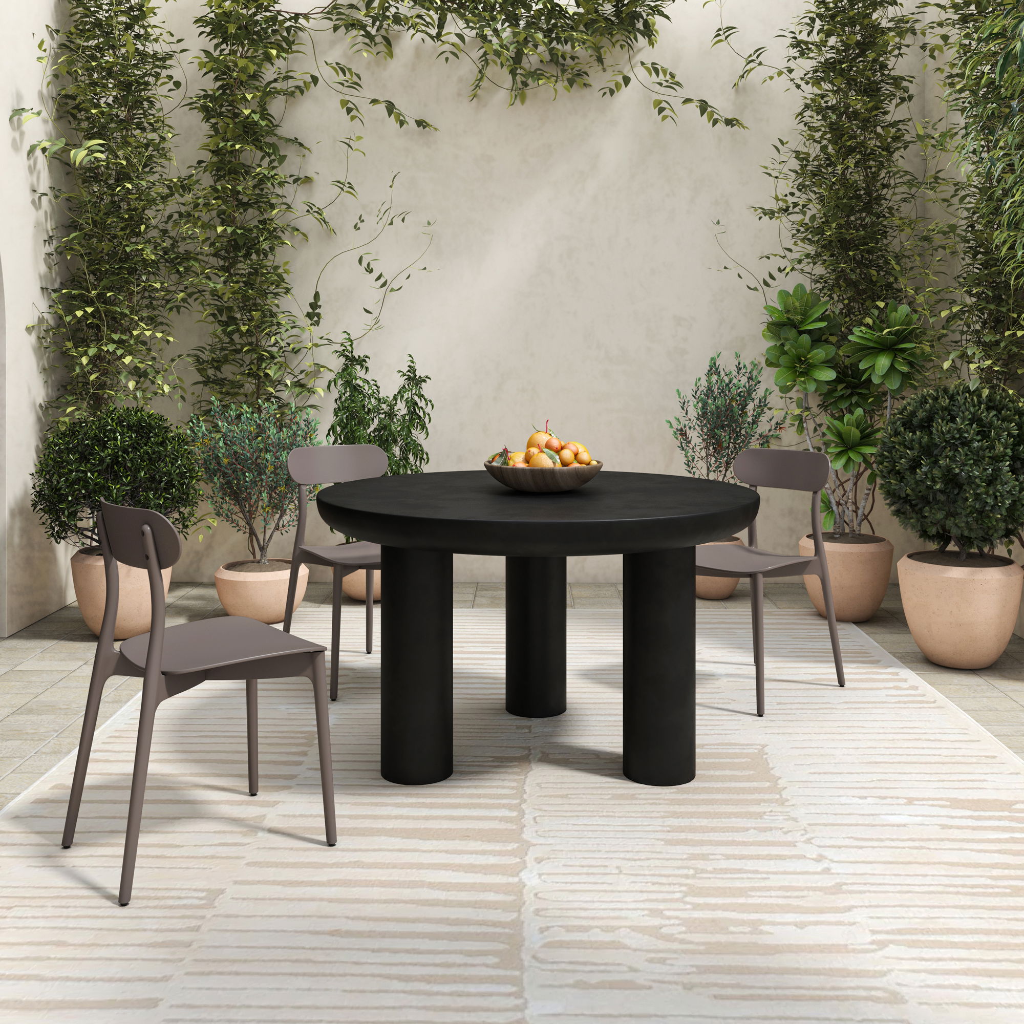 Kent Outdoor Dining Chair Taupe - Set Of Two large image 