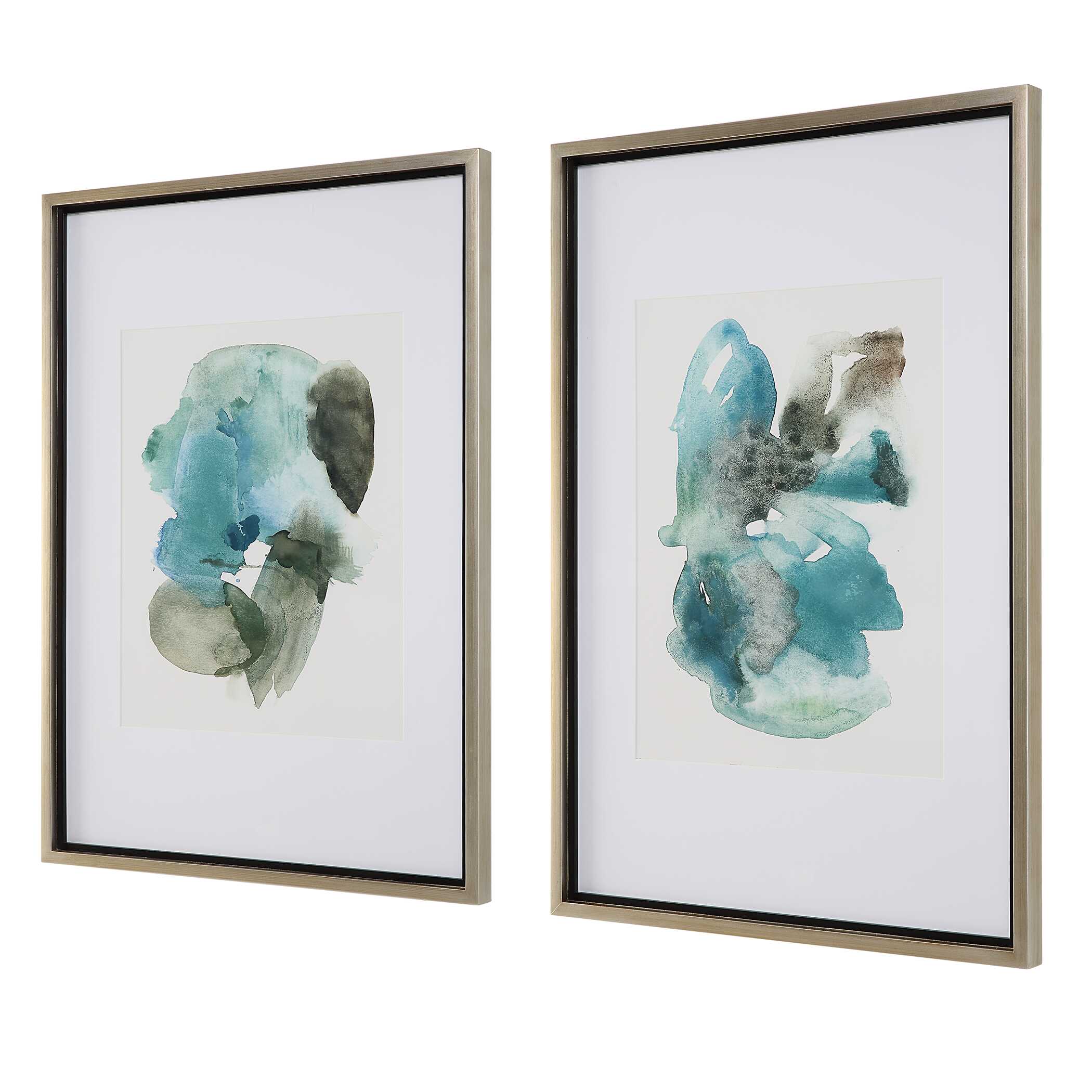 Blueprints Watercolor Prints Set Of 2 large image 