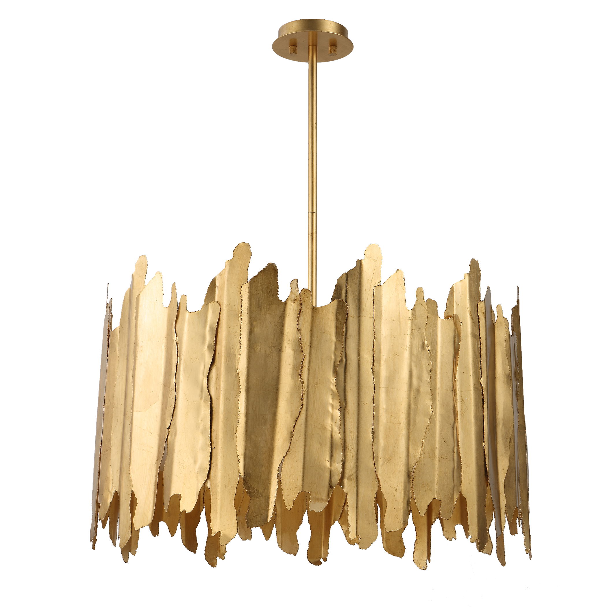 Golden Gate 8 Light Industrial Pendant, Ceiling Light by Uttermost, 28" width x 18" height x 28" diameter View 9