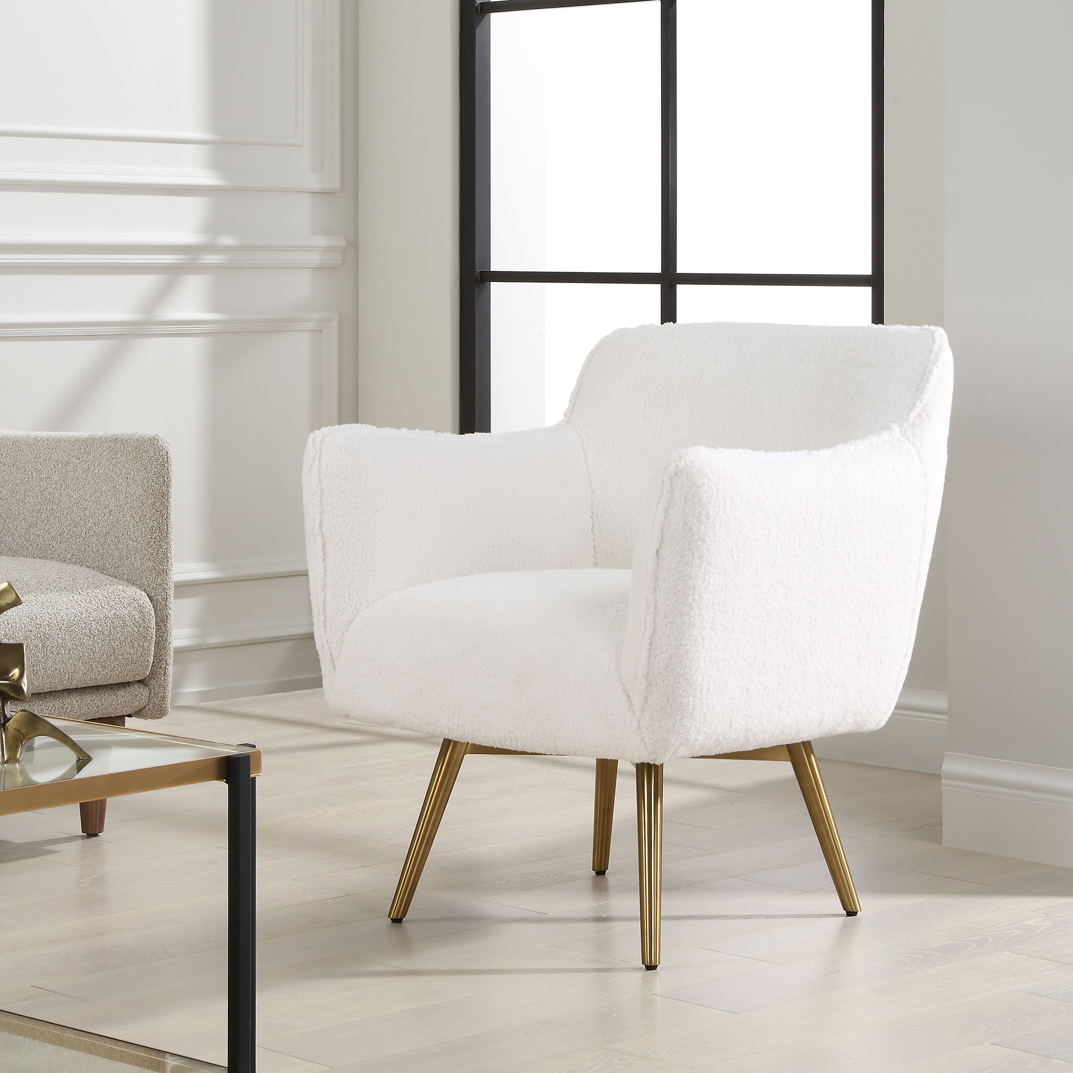 Oasis White Swivel Chair large image 