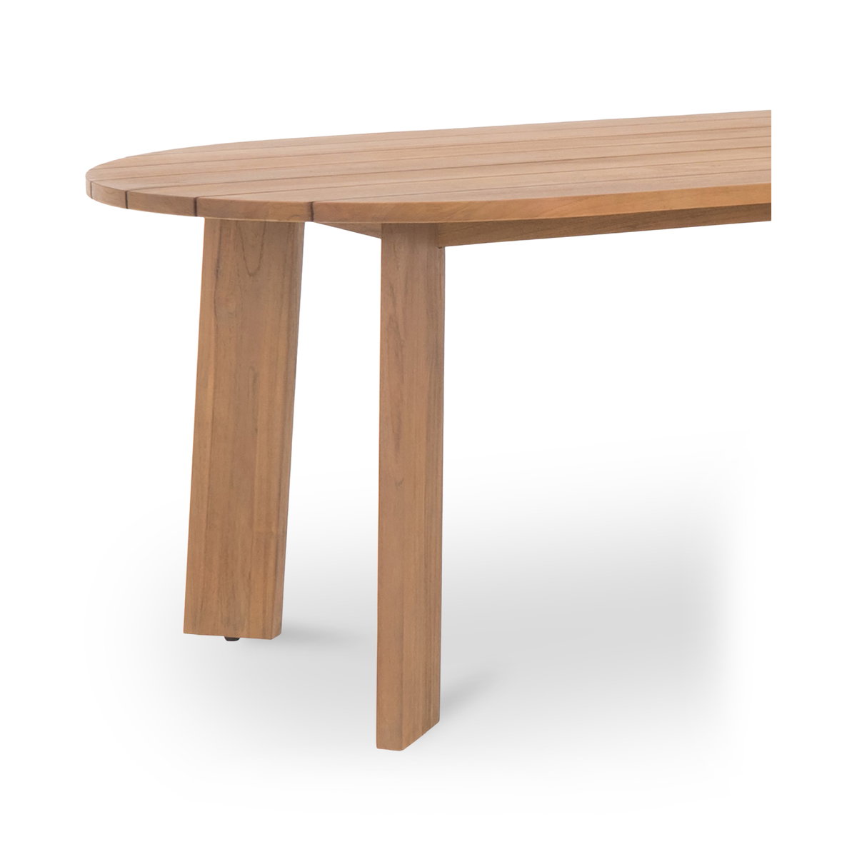 Delta Oval Outdoor Dining Table Natural, Outdoor Table by Moe's Home, 7' width x 2'6" height x 3'3.5" depth View 8