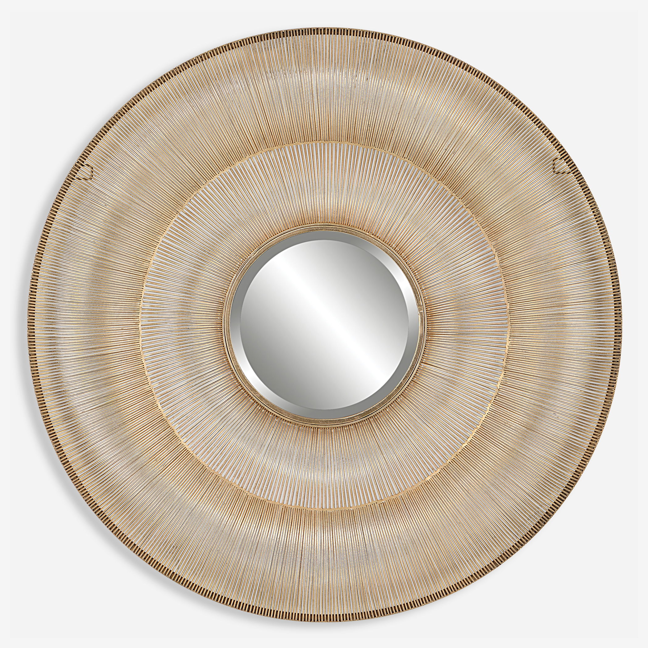 Bauble Round Gold Mirror large image 