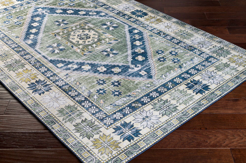 Iris Machine Woven Rug, by Surya, 7'6" length x 2'6" width
