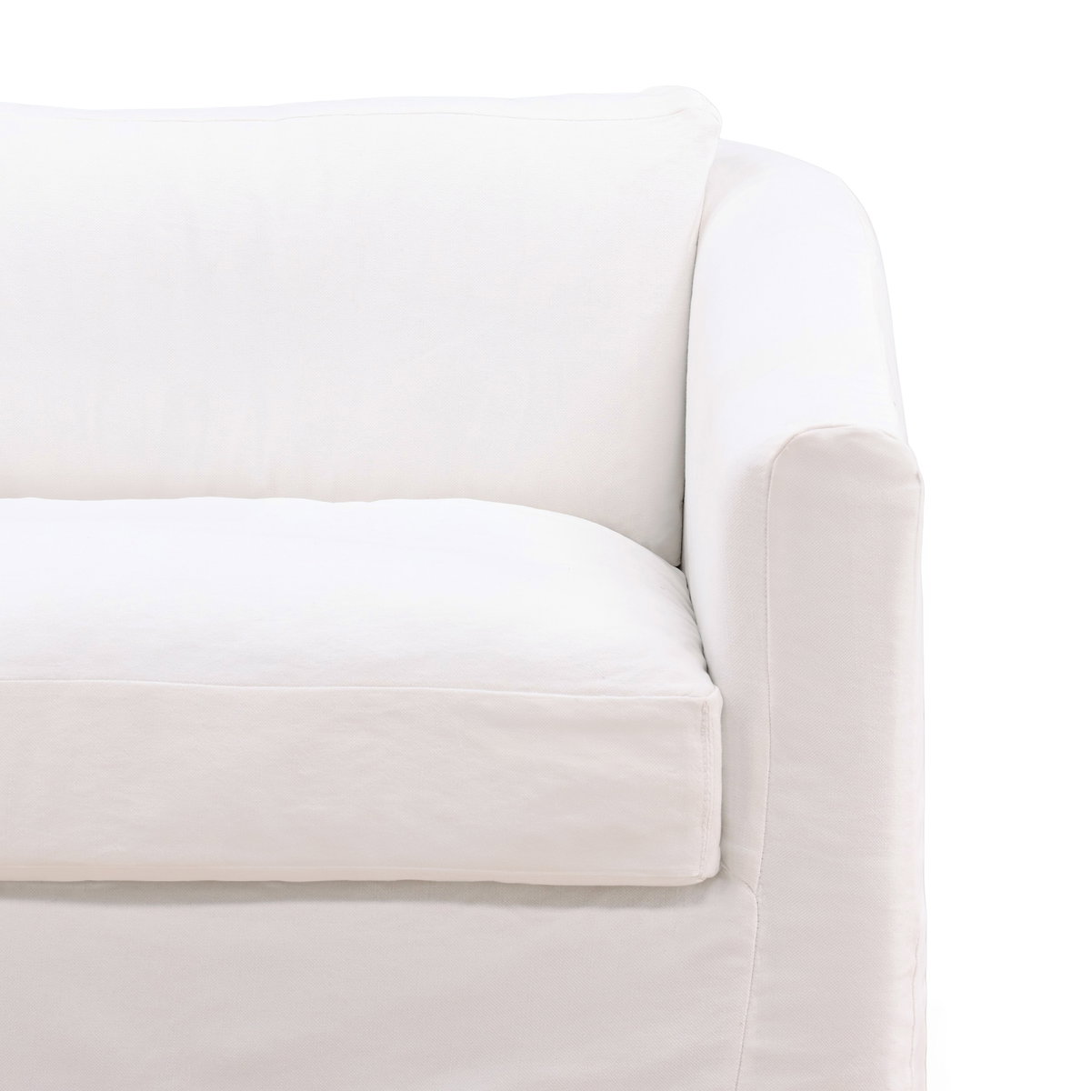 Violeta Sofa Chair Slipcover White, Sofas & Sectional by Dovetail, 40.63" width x 30" height x 41" depth View 6