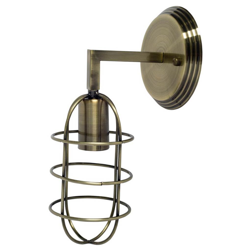 Hines II 6x14 Bronze Toned Metal Bulb Cage Wall Sconce, by Mercana, 6" length x 5.5" width x 14" height View 1