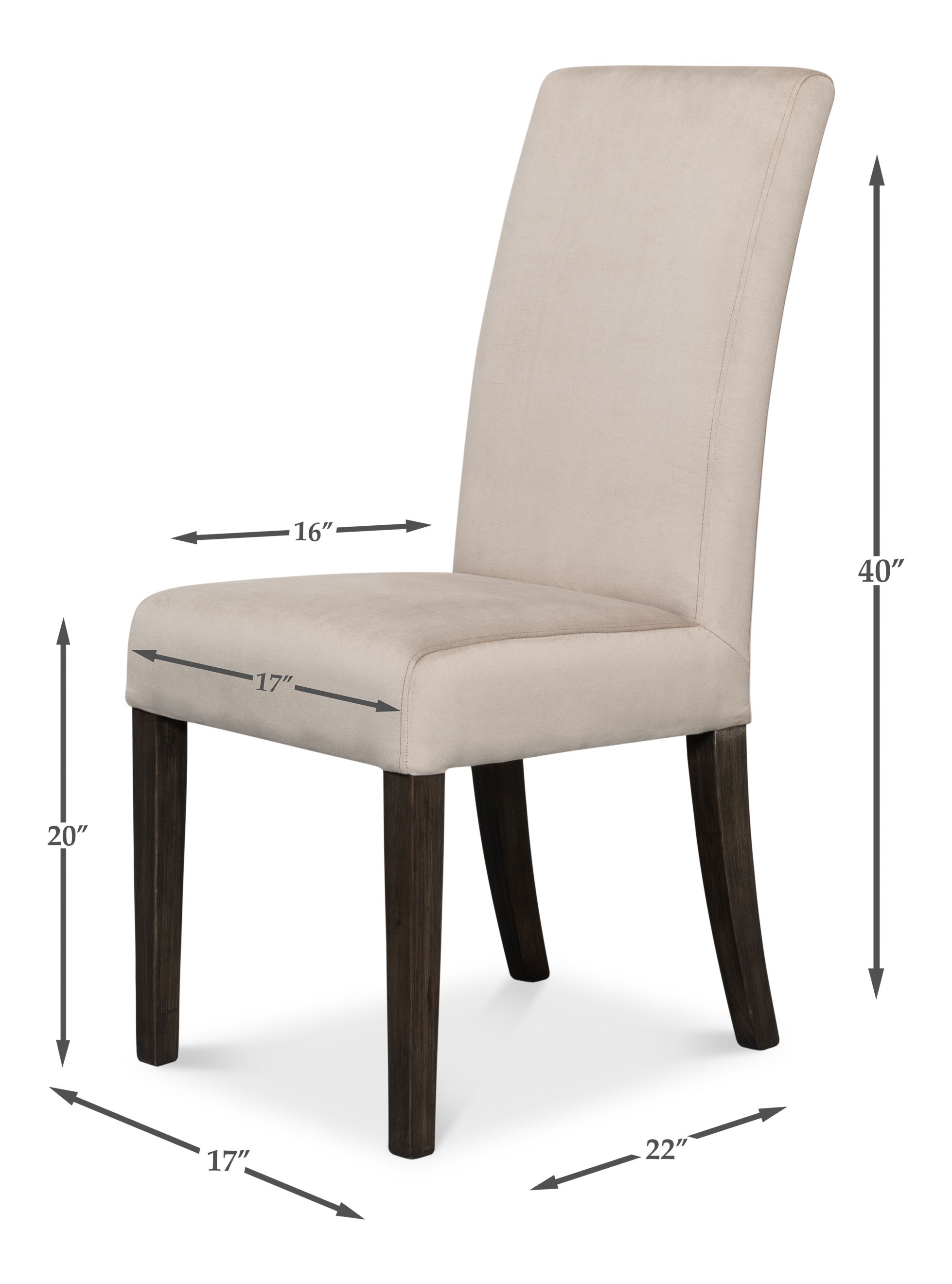Sawyer Side Chair, Dining Chair by Sarreid, 17" length x 22" width x 40" height View 13