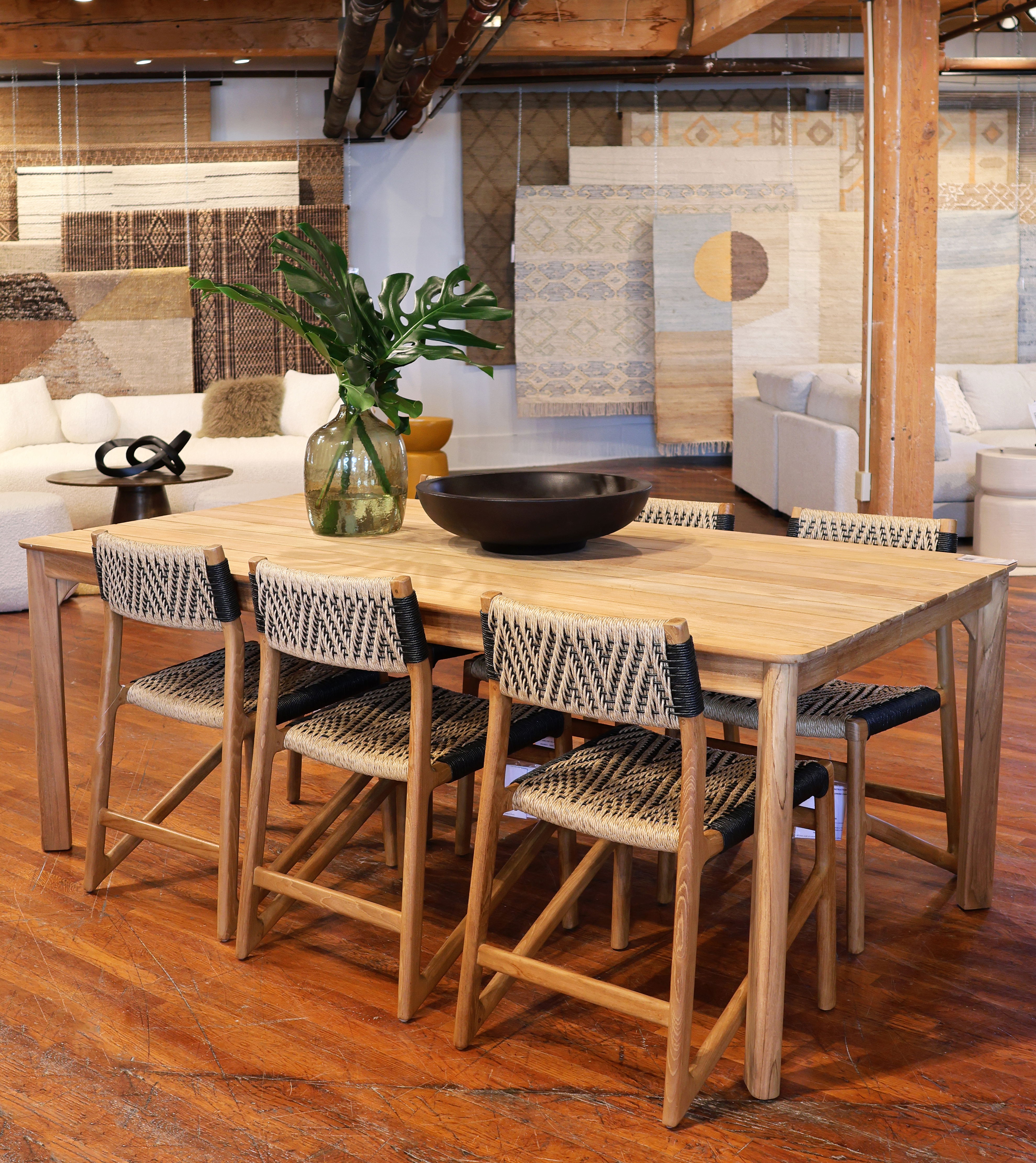 Brianna Outdoor Dining Table Natural large image 