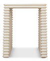 Stacked Side Table  Antique White, by Sarreid, 1'4" length x 1'8" width x 2' height thumbnail 6