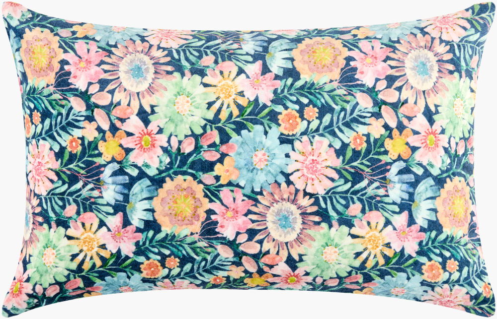 Spring Bouquet Accent Pillow, Decorative Pillow by Surya, 14" length x 22" width
