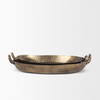 Pama Hammered Gold Metal Decorative Trays (Set of 2), by Mercana, 25" length x 15.5" width x 5.5" height thumbnail 7