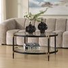 Chadid Round Glass Coffee Table, by Uttermost, 39" width x 18.25" height x 39" depth thumbnail 4